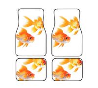 Cute goldfishes Print Stylish Car Foot Mat Set 4 Pieces Convenience Floor Mats Sedans SUV Trucks Vans