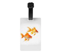 Cute Goldfishes Print Waterproof Luggage Tags Suitcases Identification Labels Business Family Vacations