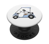 Cute Golf Cart with Bird for Golfers And Kids PopSockets Adhesive PopGrip