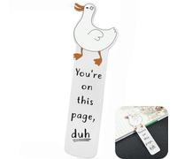 Cute Goose Bookmark,Cat Bookmark,Funny Goose Pattern Boo/kmark,Practical Metal Book Mark,Book Lover Gifts,Boo/kmarks for Teacher Friends,B/OOK Accessories for Reading Lovers,B/OOK Marker for Women
