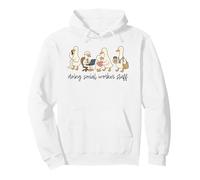 Cute Goose Doing Social Worker Stuff, Mental Health Worker Pullover Hoodie