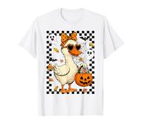 Cute Goose- with Jack O Lantern Pumpkin Halloween Day Girls T-Shirt
