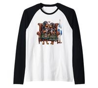 Cute Gordon Setter Dog Couple Whiskey Love Scotland Raglan Baseball Tee