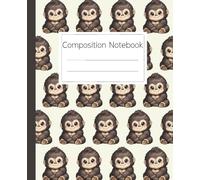 Cute Gorilla Composition Notebook: Adorable Baby Ape Wide Ruled Journal for Kids and Animal Lovers: Fun Jungle Primate Notebook for School, Creative Writing, and Daily Notes - A Whimsical Gift Idea