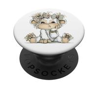 Cute Gorilla With Leopard Bows Sassy Fun Look PopSockets Adhesive PopGrip