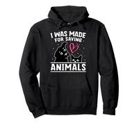 Cute Gotcha Day I Was Made For Saving Animals Veterinarian Pullover Hoodie