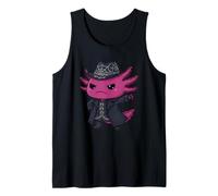 Cute Goth Axolotl Spiderweb Hat Trenchcoat Tank Top