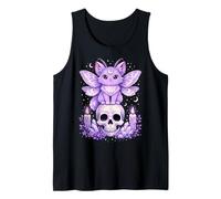 Cute Goth Cat Butterfly Kawaii Pastel Goth Aesthetic Tank Top