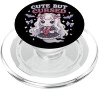 Cute Goth Ghost Girl with Bows and Bats Spooky Pastel Hall PopSockets PopGrip for MagSafe