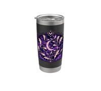 Cute Gothic Bats Crescent Moon Celestial Night Stainless Steel Insulated Tumbler