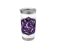 Cute Gothic Bats Crescent Moon Celestial Night Stainless Steel Insulated Tumbler