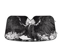 Cute Gothic Black Angel Anime Shield for car Windshield Folding Heat Shield Automotive para sol de auto