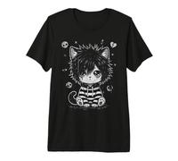 Cute Gothic Cat Goth Girls Alt Punk Grunge Premium T-Shirt