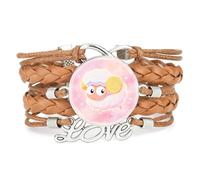 Cute,Gradation,Sheep,Dream,Nebula,Adjustable,Leather,Braided,Bracelet | Multilayer,Punk,Wristband,Handmade,Gift,Bangle,Accessory, Girlfriend,Lover,Ethnic,Friendship ,Birthday,Christmas,Music