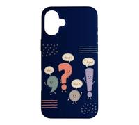 Cute Grammar Punctuation Nerd Humor Conversation Vibe Case for iPhone 16 Plus