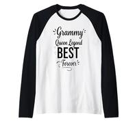 Cute Grammy Queen Legend Best Forever - Proud Grammy Grandma Raglan Baseball Tee