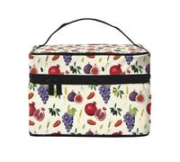 Cute Grape Pomegranate Makeup Bag, Cute Cosmetic Bags for Women, Toiletry Bag, Large Travel Make Up Organizer Bag