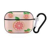 Cute Grapefruit AirPods Pro Case Cover with Keychain Ring PC Hard Shell Protective Case for AirPods Pro 2nd for Women Men Generation Easy Open Full Drop Protection Cover Black-Style