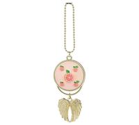 Cute Grapefruit Car Hanging Ornament Rear View Mirror Pendant Lucky Presents Hanging Ornament Funny Car Pendant for Office Auto Home Decoration Golden-style