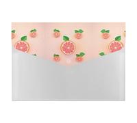Cute Grapefruit File Folder 6-Pocket, Waterproof Accordion File Organizer with Snap Closure, Expanding Document Holder for Office, Home