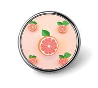 Cute Grapefruit Round Badge Cute Enamel Lapel Pin Brooches Button Pin Personalized Clothing Decoration Unisex Badge Holder Hats Bags Shirts Decor
