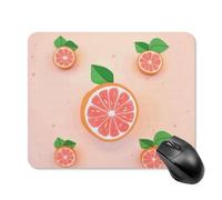 Cute Grapefruit Square Mouse Pad Portable Computer Mousepad with Non-Slip Rubber Base 20 * 25cm Ultra-Thin Gaming Mouse Mat for Computer Laptop Office Desk Accessories