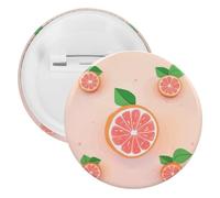 Cute Grapefruit Tinplate Badge Personalized Round Brooch Large Craft Button Suitable for Teachers, Nurses, Doctors, Staff, Party Gift Accessories, 20PCS, Plastic, plastics