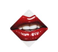 Cute Graphic Red Lips Car Air Fresheners Cards Set of 4 Pieces, Long-Lasting Auto Aromatherapy Tablets Gifts Car Rearview Mirror Pendant Hanging Scented Cards for Wardrobe Bathroom
