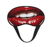 Cute Graphic Red Lips Sleep Mask for Side Sleeper, Blackout Eye Mask for Women Men, Zero Pressure Sleeping Masks Soft Breathable Eye Cover Comfortable Blindfold Eyeshade for Night Sleep