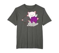 Cute Gray Ace Pride Kawaii Cats Demisexual T-Shirt