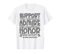 Cute Gray Asthma Breathing Disorder Awareness T-Shirt