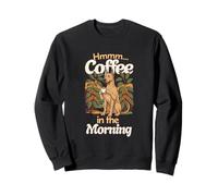 Cute Great Dane Dog and a Cup of Coffee in the Morning Sweatshirt