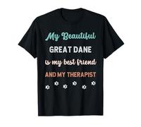 Cute Great Dane Dog Dad Mum Friend And Therapist T-Shirt