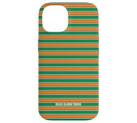 Cute Green and Orange Minimalist Horizontal Striped Pattern Case for iPhone 14
