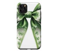 Cute Green Bow Shamrocks 4 Leaves St Patricks Day Paddys Day Case for iPhone 11 Pro Max