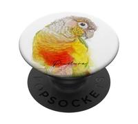 Cute Green Cheeked Conure Portrait Artwork Pet Gift PopSockets Adhesive PopGrip