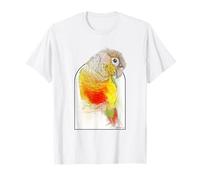 Cute Green Cheeked Conure Portrait Artwork Pet Gift T-Shirt