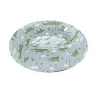 Cute Green Crocodile Donut Dog Bed Round Cat Bed Orthopedic Washable Donut Pet Beds with Removable Cover Small