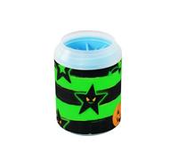 Cute Green Devil for Halloween Reusable Dog Paw Washer with Soft Silicone Brush Feet Bathing Brush for Small Medium Dogs and Cats regalo para perros