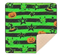 Cute Green Devil Ghost for Halloween Large Non-Slip Baby Girl Play mat for Indoor Outdoor Lightweight Foldable Infant Play Activity Mat for Baby Toddler Infant, 50'' x 50''de actividades para