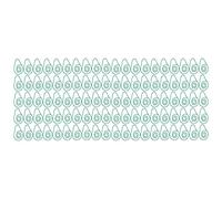 Cute Green Fruit Shape Metal Paper Clips Portable Mini Light and Durable Office Home 100pcs