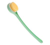Cute Green Long Handled Back Scrubber with Soft Bristles for Bath | Plastic Build, Reaches Hard to Clean Areas, Gentle Cleansing and Soothing Massage for Adults