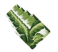 Cute green palm leaves Car Air Fresheners Cards Set of 4 Pieces Personalized Car Fresheners Gifts for Men Women Auto Aromatherapy Tablets Hanging Scented Cards for Wardrobe Bathroom
