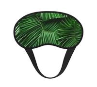 Cute Green Palm Leaves Print Adults Washable Eye Mask for Nap Light Blocking for Home Hotel Airplane Camping