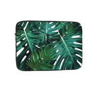 Cute green palm leaves Print Laptop Sleeve, Compact Portable Protection for 12 inch Devices, Pad Tablet, Work, Travel & Office Use