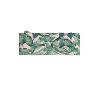 Cute green palm tree leaves pink Print Baby Bow Headband â€“ Full Moon Gift for Newborns, Toddlers â€“ Skin-Friendly Hair
