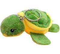 Cute Green Turtle Stuffed Mini Sea Turtle Animal Plush Turtle Car Keychain Adorable Funny Stuffed Animal Party Decorations for Adults for Birthday Gift Bag Accessories Birthday Beach Ocean Supplies
