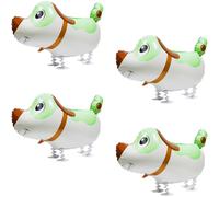 Cute Green Walk Dog Balloon Funny Air Walkers Farm Pet Animal Doggy Balloon, 4 Pack 4D Cartoon Air Walking Puppy Balloons Avocado Dog Party Decoration For Birthday Wedding Baby Shower Bachelor Party