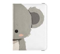 Cute Grey Koala Cartoon Leather decorative waterproof passport holder Vaccine Card Holder Cover Combo Travel Passport Wallet Waterproof, cute grey koala cartoon, One Size