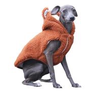 Cute Greyhound Warm Jacket for Dog Fleece Warm Dog Vest Hoodie, Soft Pet Cold Weather Coat Winter Whippet Clothes for Medium Large Breeds